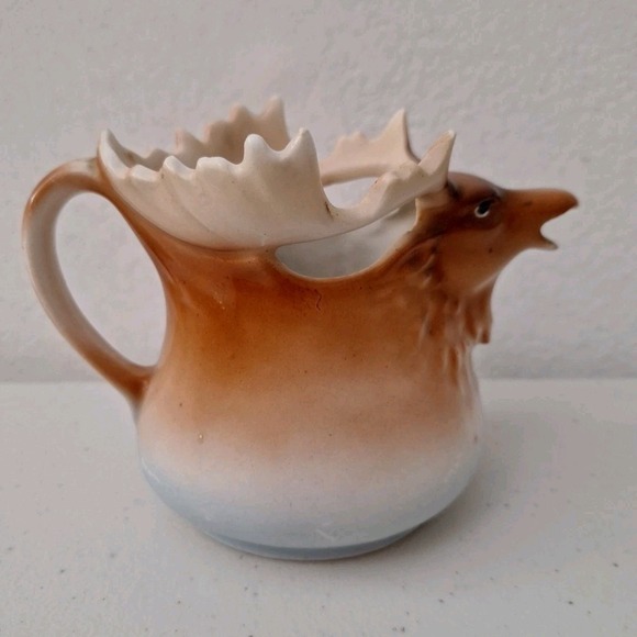 Handmade Other - Vintage AUSTRIA Elk Creamer Pitcher Mug MCM Lodge Cabin Rustic  Austrian SIGNED